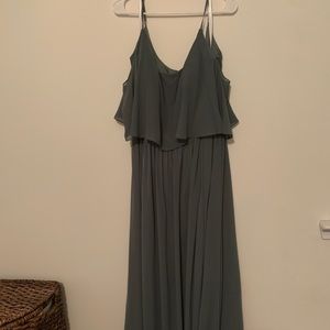 COPY - Revelry Layla Convertible chiffon bridesmaid dress in eucalyptus